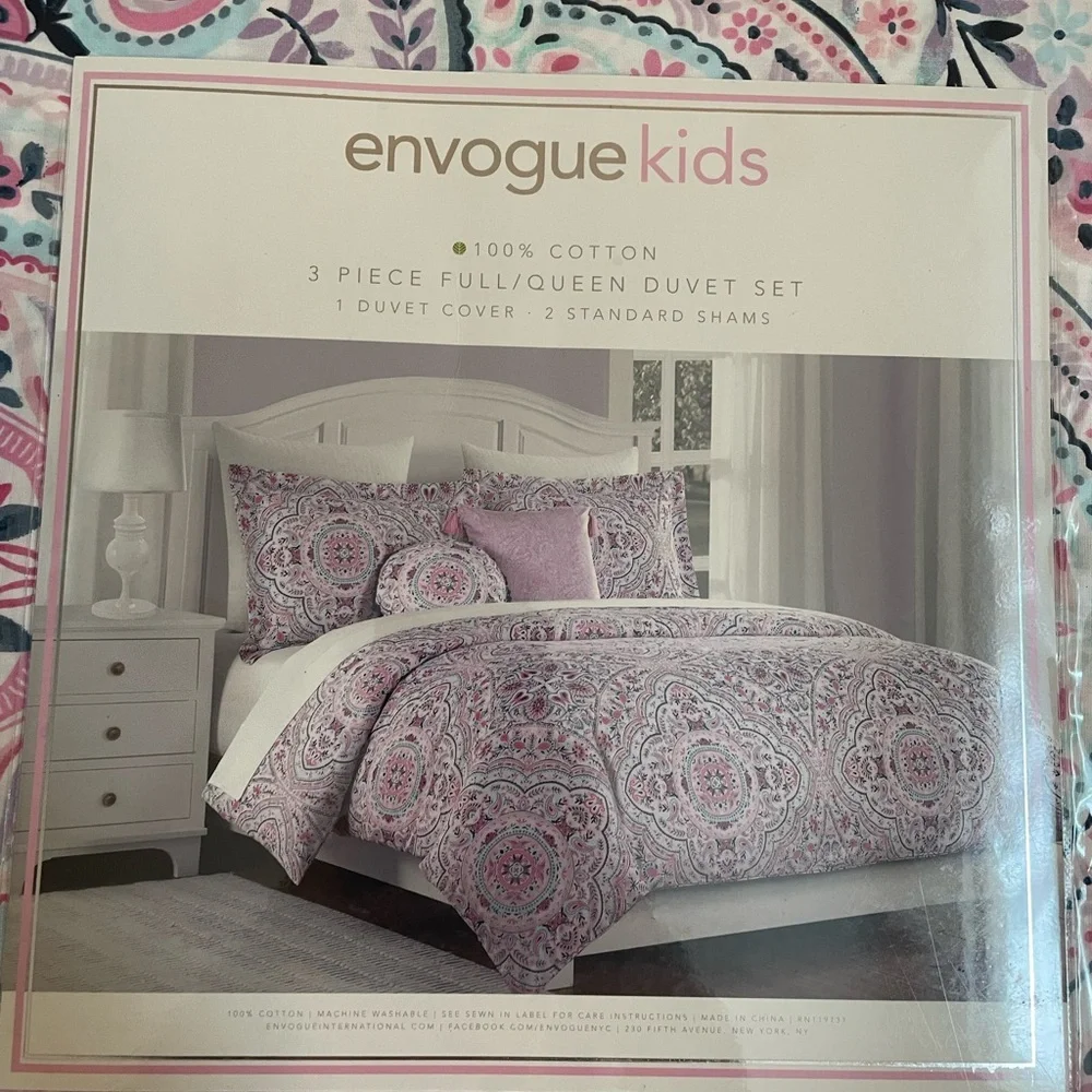 Envogue Kids Pink and Blue Duvet Cover Set